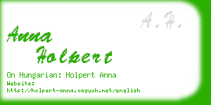 anna holpert business card